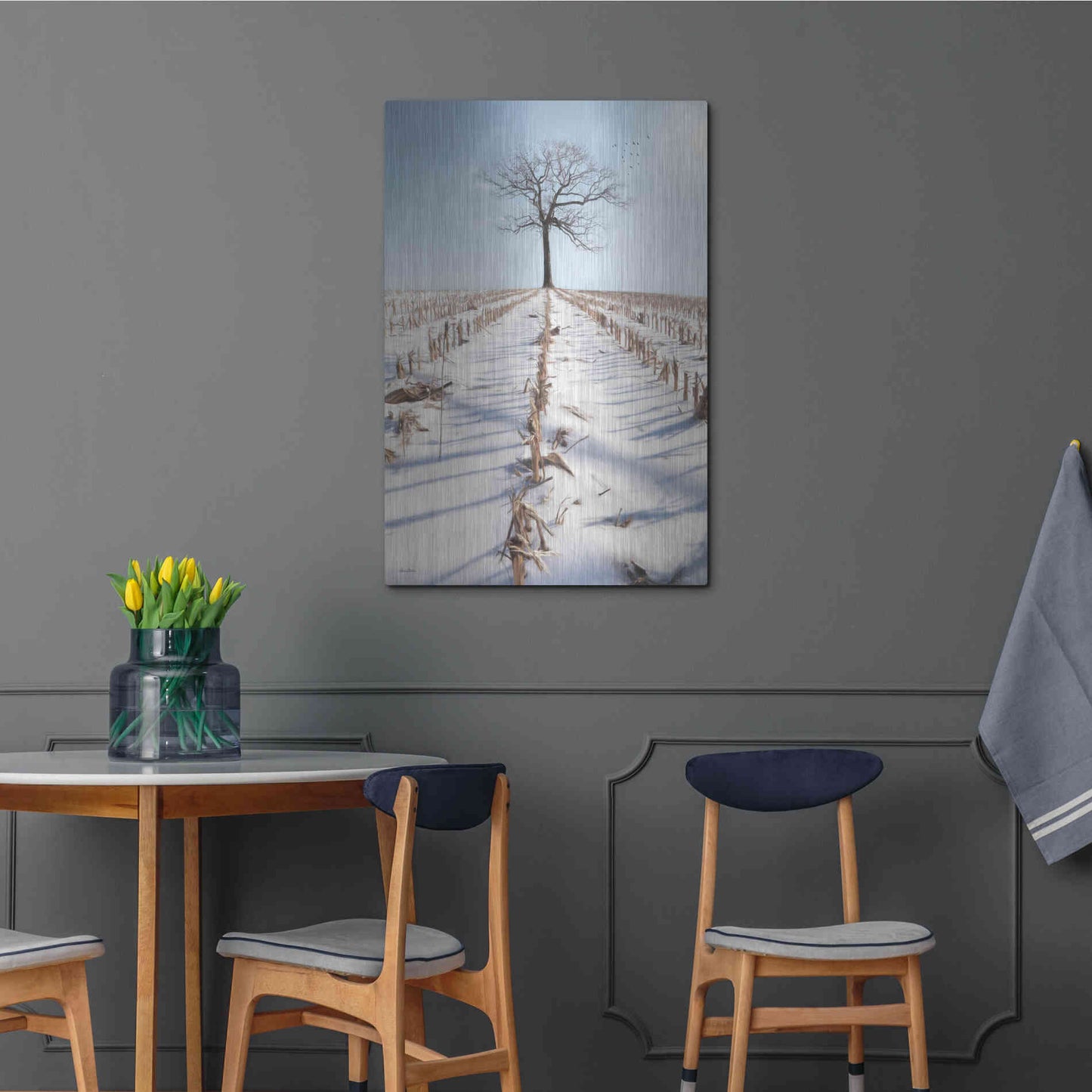 Luxe Metal Art 'Winter Boughs' by Lori Deiter, Metal Wall Art,24x36