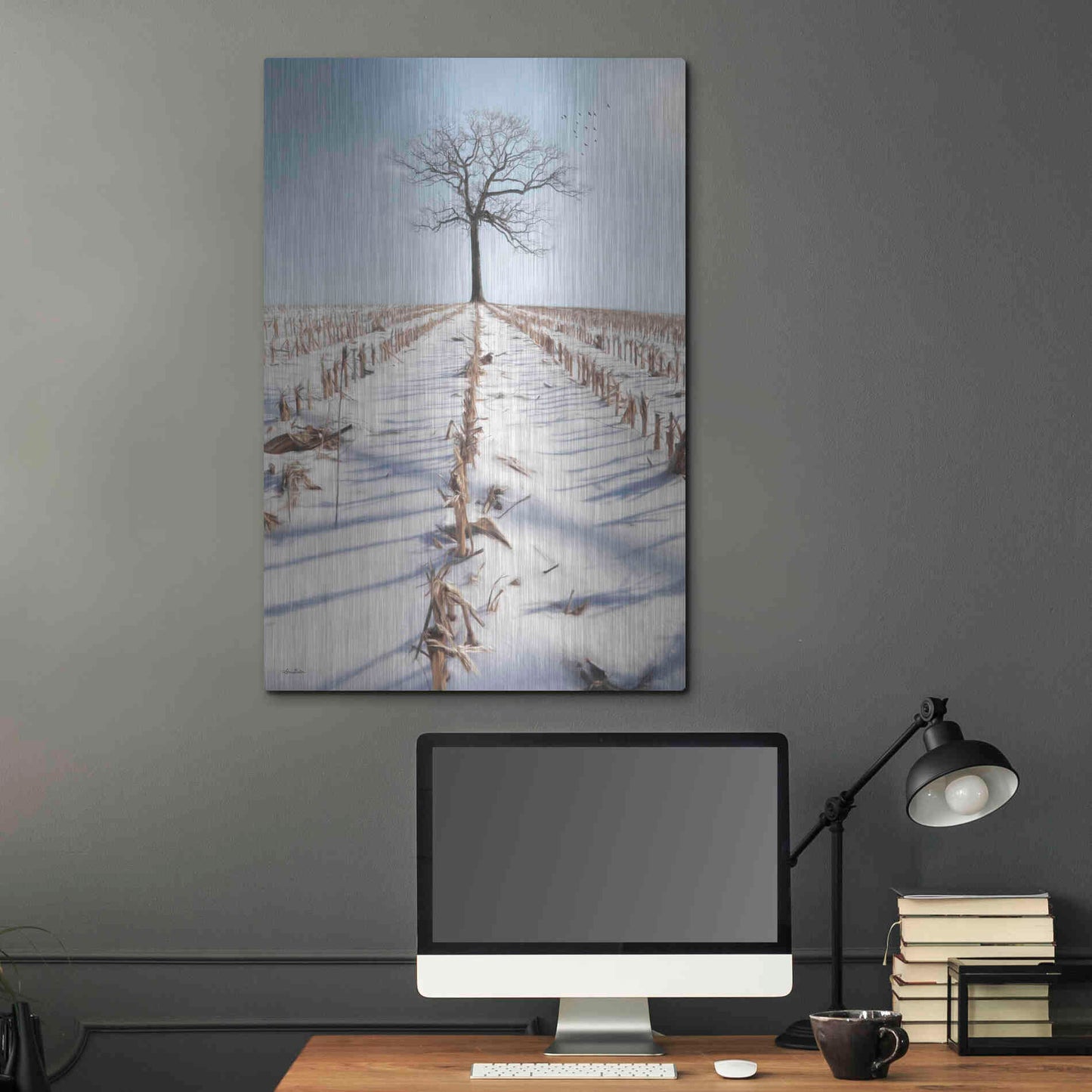 Luxe Metal Art 'Winter Boughs' by Lori Deiter, Metal Wall Art,24x36