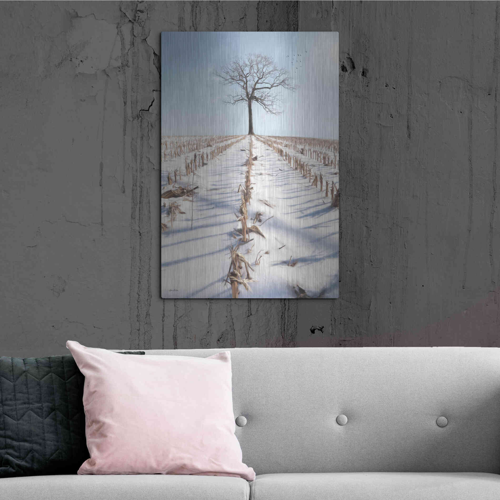 Luxe Metal Art 'Winter Boughs' by Lori Deiter, Metal Wall Art,24x36