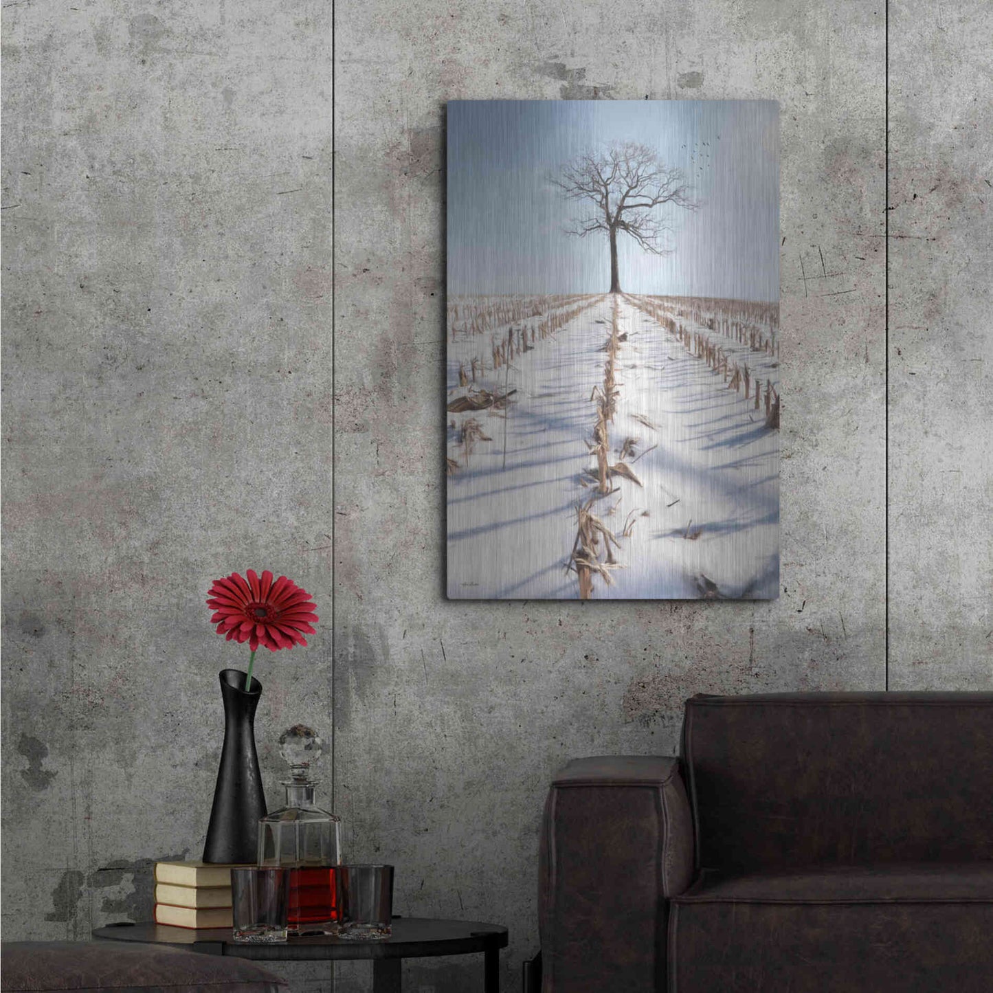 Luxe Metal Art 'Winter Boughs' by Lori Deiter, Metal Wall Art,24x36