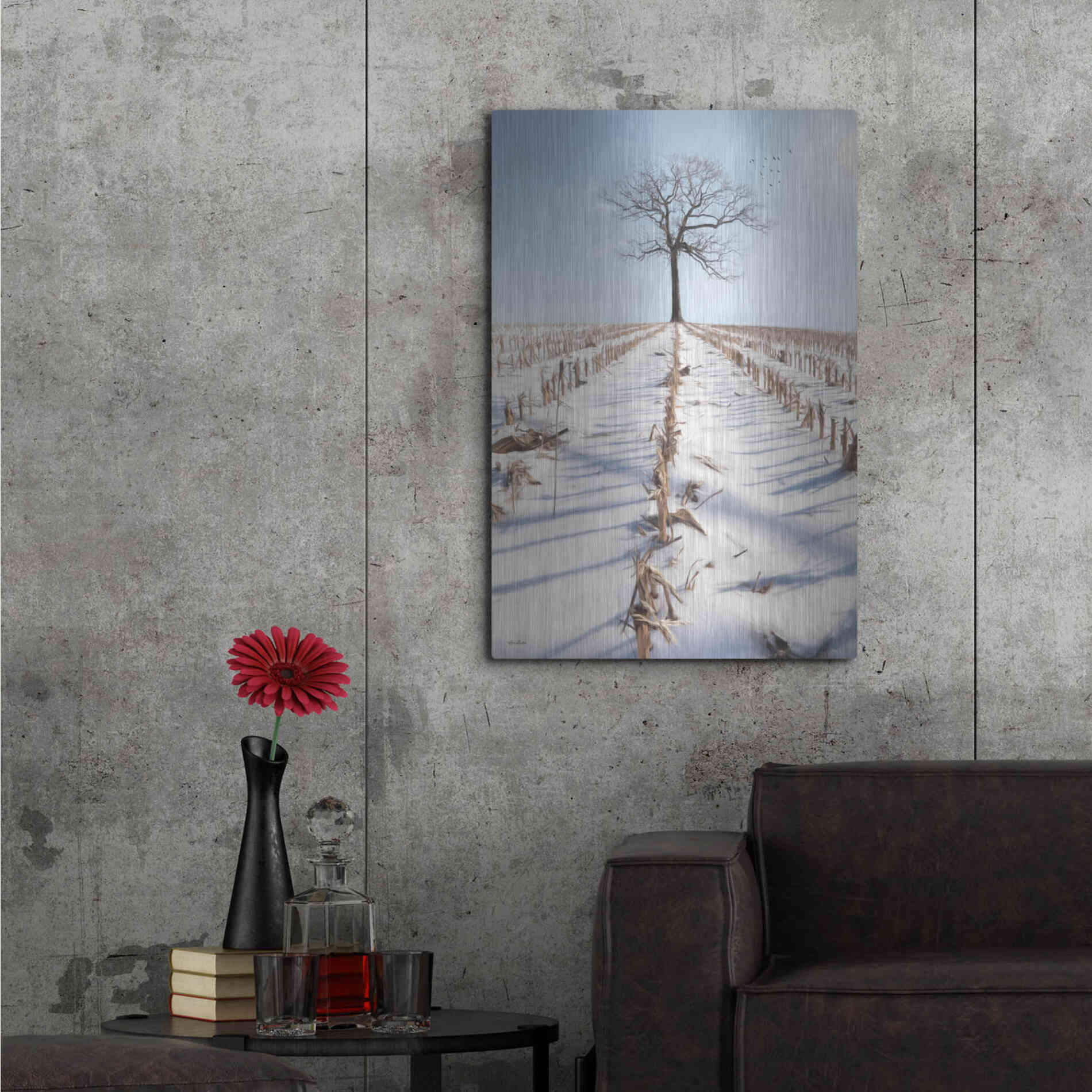 Luxe Metal Art 'Winter Boughs' by Lori Deiter, Metal Wall Art,24x36