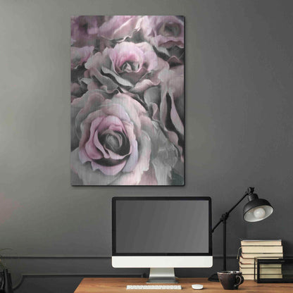 Luxe Metal Art 'Painted Roses' by Lori Deiter, Metal Wall Art,24x36