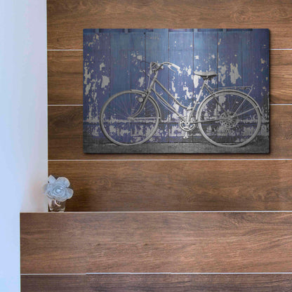 Luxe Metal Art 'Grungy Bike' by Lori Deiter, Metal Wall Art,16x12