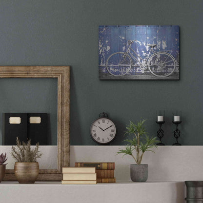 Luxe Metal Art 'Grungy Bike' by Lori Deiter, Metal Wall Art,16x12