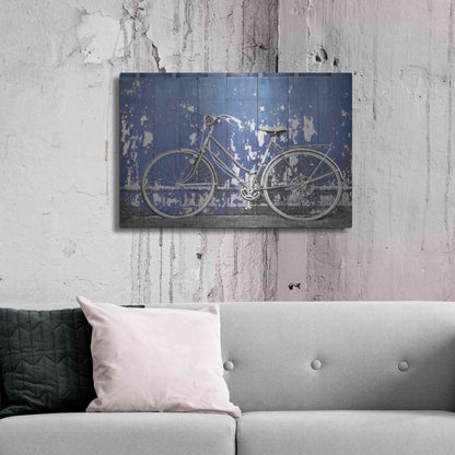 Luxe Metal Art 'Grungy Bike' by Lori Deiter, Metal Wall Art,36x24