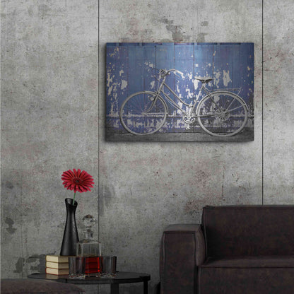 Luxe Metal Art 'Grungy Bike' by Lori Deiter, Metal Wall Art,36x24