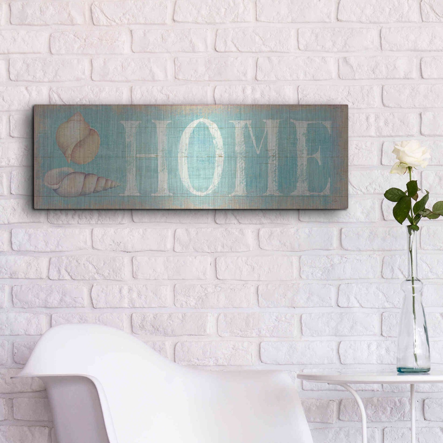 Luxe Metal Art 'Pastel Home' by Daphne Brissonet, Metal Wall Art,36x12