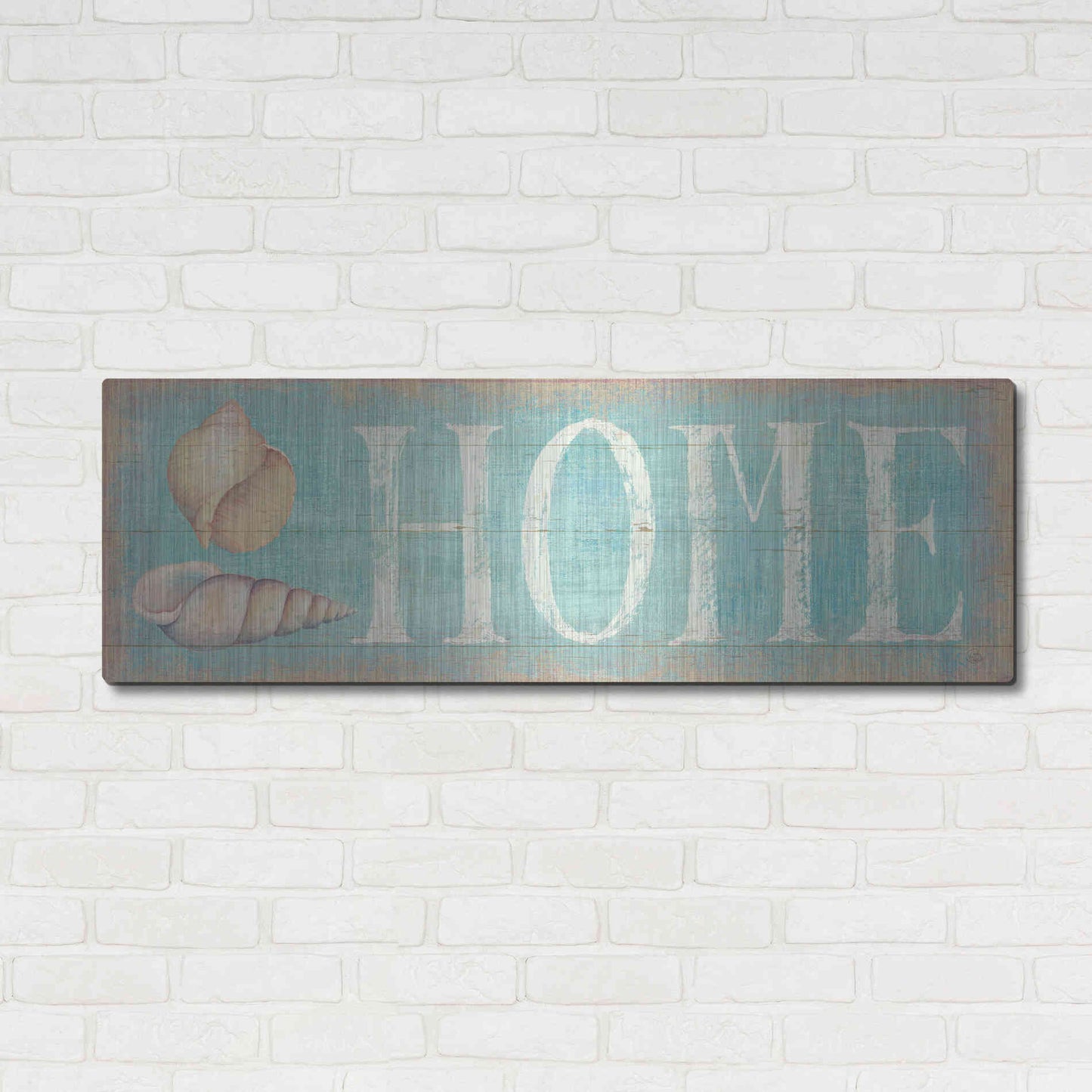 Luxe Metal Art 'Pastel Home' by Daphne Brissonet, Metal Wall Art,48x16