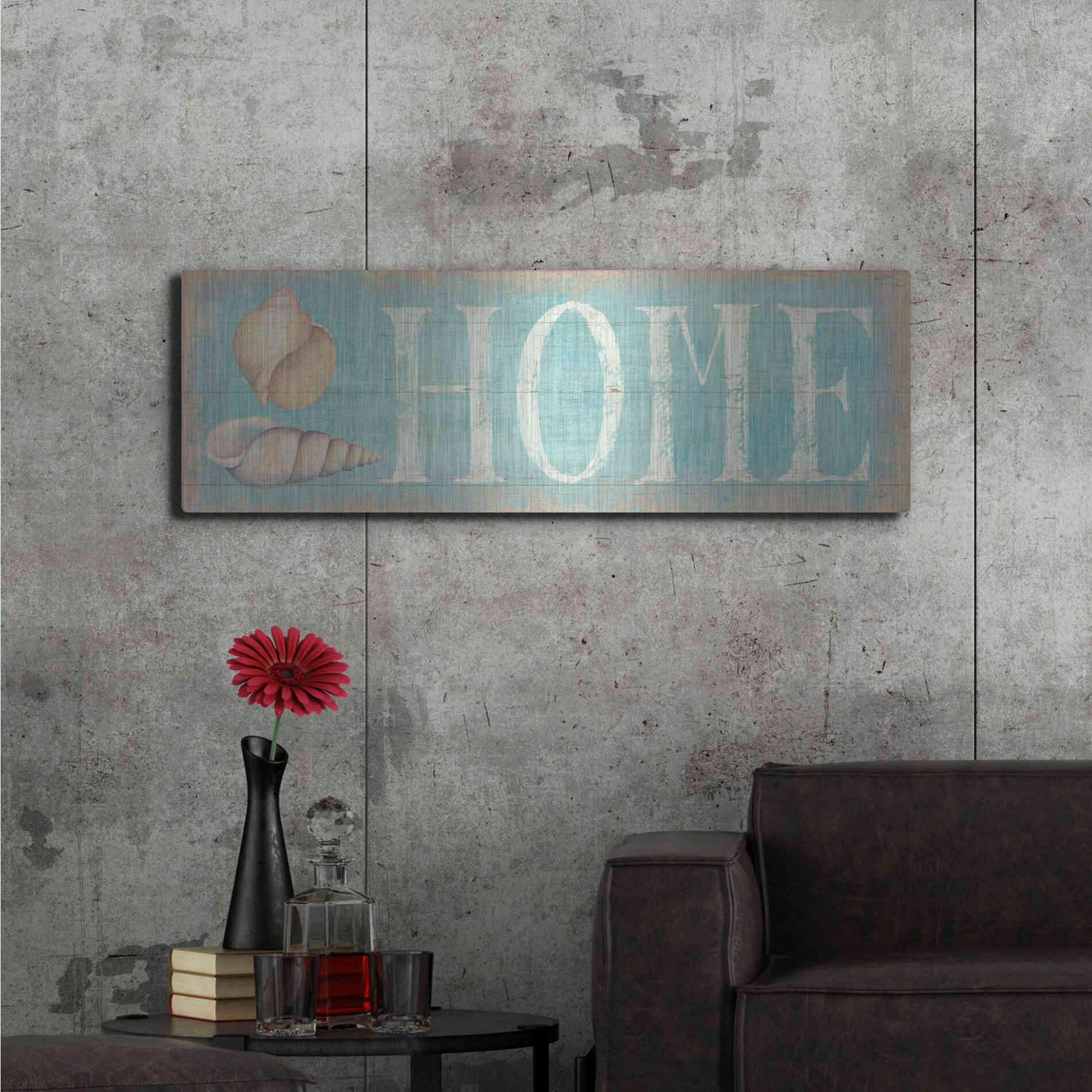 Luxe Metal Art 'Pastel Home' by Daphne Brissonet, Metal Wall Art,48x16