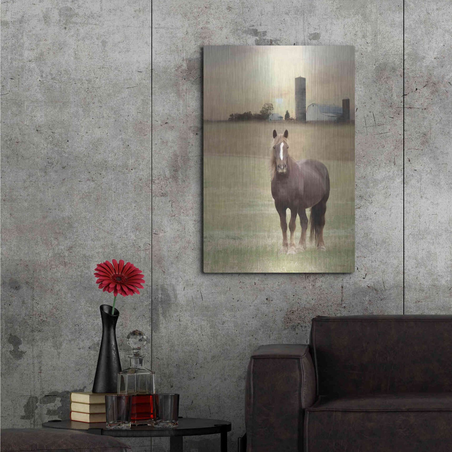 Luxe Metal Art 'Jackson Horse' by Lori Deiter, Metal Wall Art,24x36