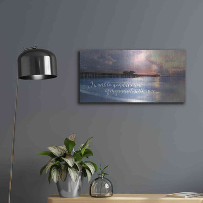 Luxe Metal Art 'Rest of My Sunsets I' by Lori Deiter, Metal Wall Art,24x12