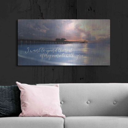 Luxe Metal Art 'Rest of My Sunsets I' by Lori Deiter, Metal Wall Art,48x24