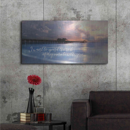 Luxe Metal Art 'Rest of My Sunsets I' by Lori Deiter, Metal Wall Art,48x24