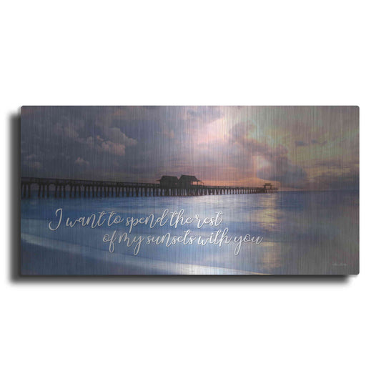 Luxe Metal Art 'Rest of My Sunsets I' by Lori Deiter, Metal Wall Art