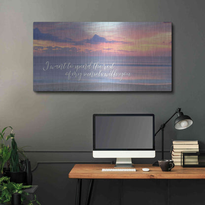 Luxe Metal Art 'Rest of My Sunsets II' by Lori Deiter, Metal Wall Art,48x24