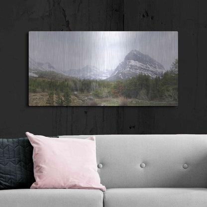 Luxe Metal Art 'Many Glacier Landscape' by Lori Deiter, Metal Wall Art,48x24