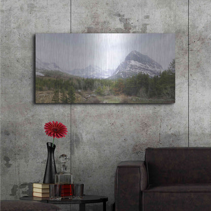 Luxe Metal Art 'Many Glacier Landscape' by Lori Deiter, Metal Wall Art,48x24
