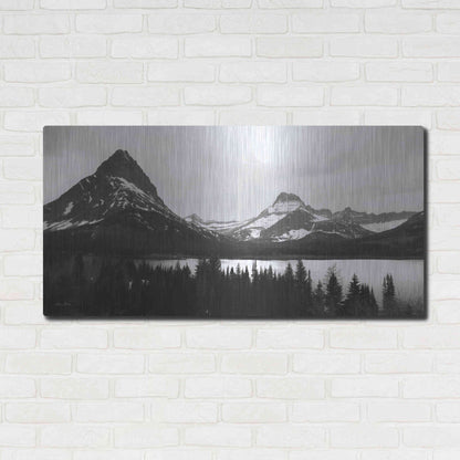 Luxe Metal Art 'Swiftcurrent Lake' by Lori Deiter, Metal Wall Art,48x24