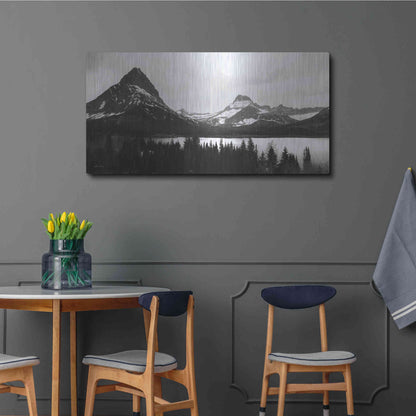 Luxe Metal Art 'Swiftcurrent Lake' by Lori Deiter, Metal Wall Art,48x24