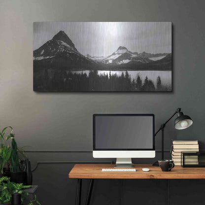 Luxe Metal Art 'Swiftcurrent Lake' by Lori Deiter, Metal Wall Art,48x24