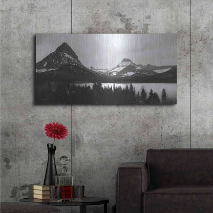 Luxe Metal Art 'Swiftcurrent Lake' by Lori Deiter, Metal Wall Art,48x24