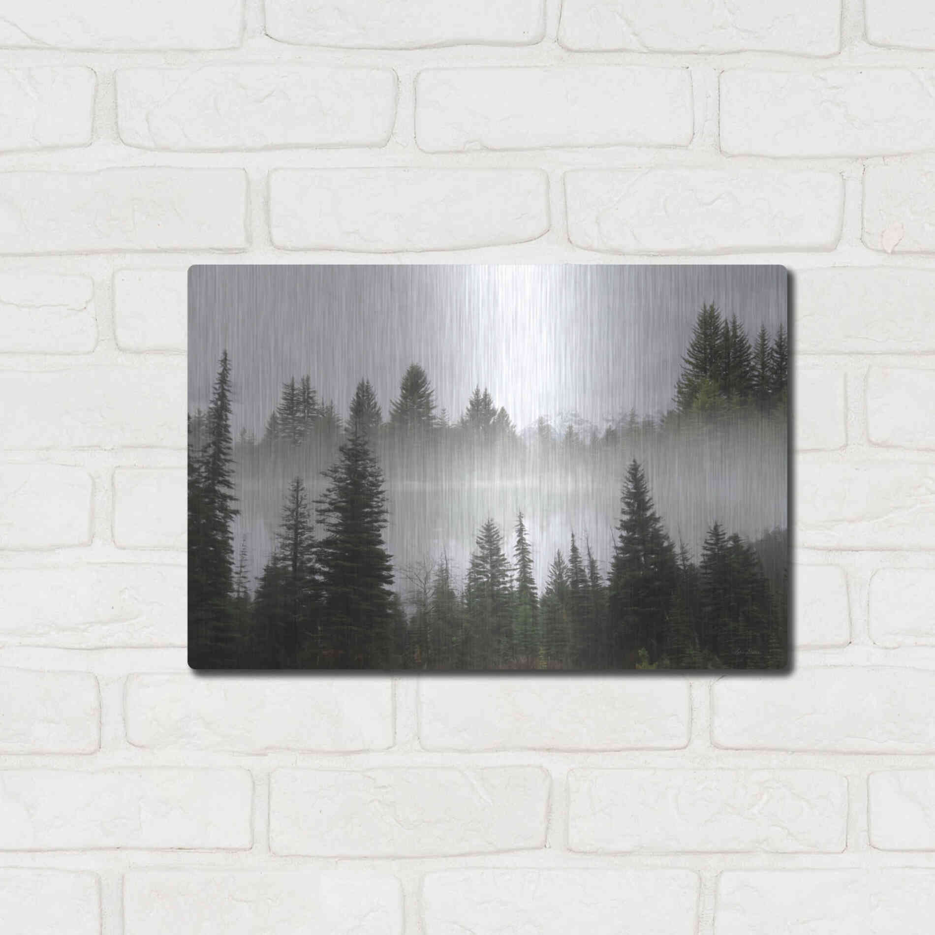 Luxe Metal Art 'Wyoming Landscape' by Lori Deiter, Metal Wall Art,16x12