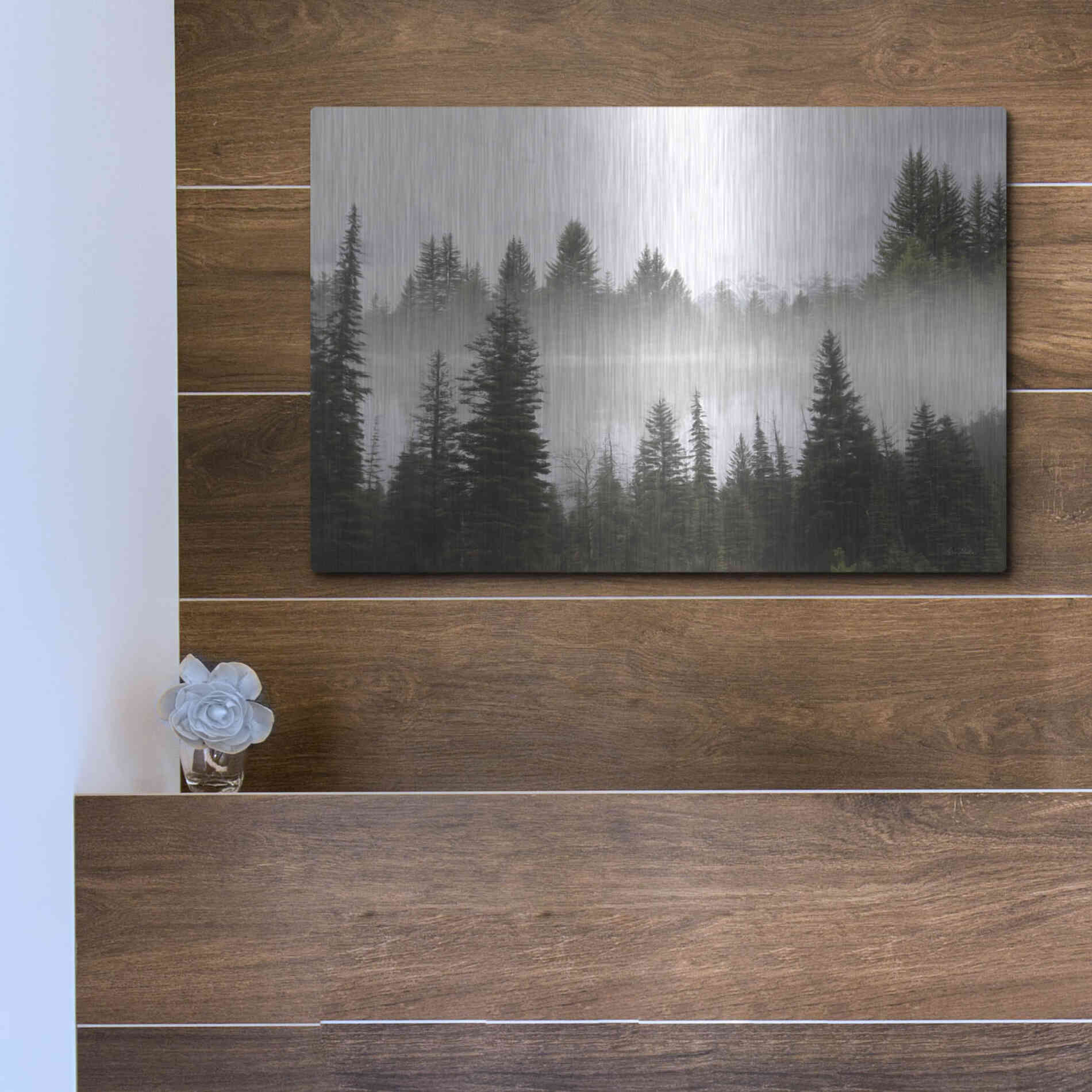 Luxe Metal Art 'Wyoming Landscape' by Lori Deiter, Metal Wall Art,16x12