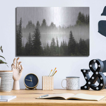 Luxe Metal Art 'Wyoming Landscape' by Lori Deiter, Metal Wall Art,16x12