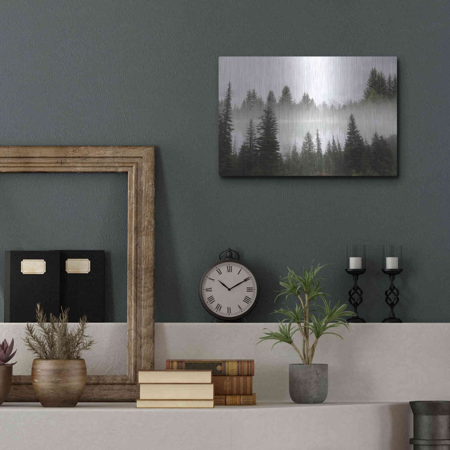 Luxe Metal Art 'Wyoming Landscape' by Lori Deiter, Metal Wall Art,16x12