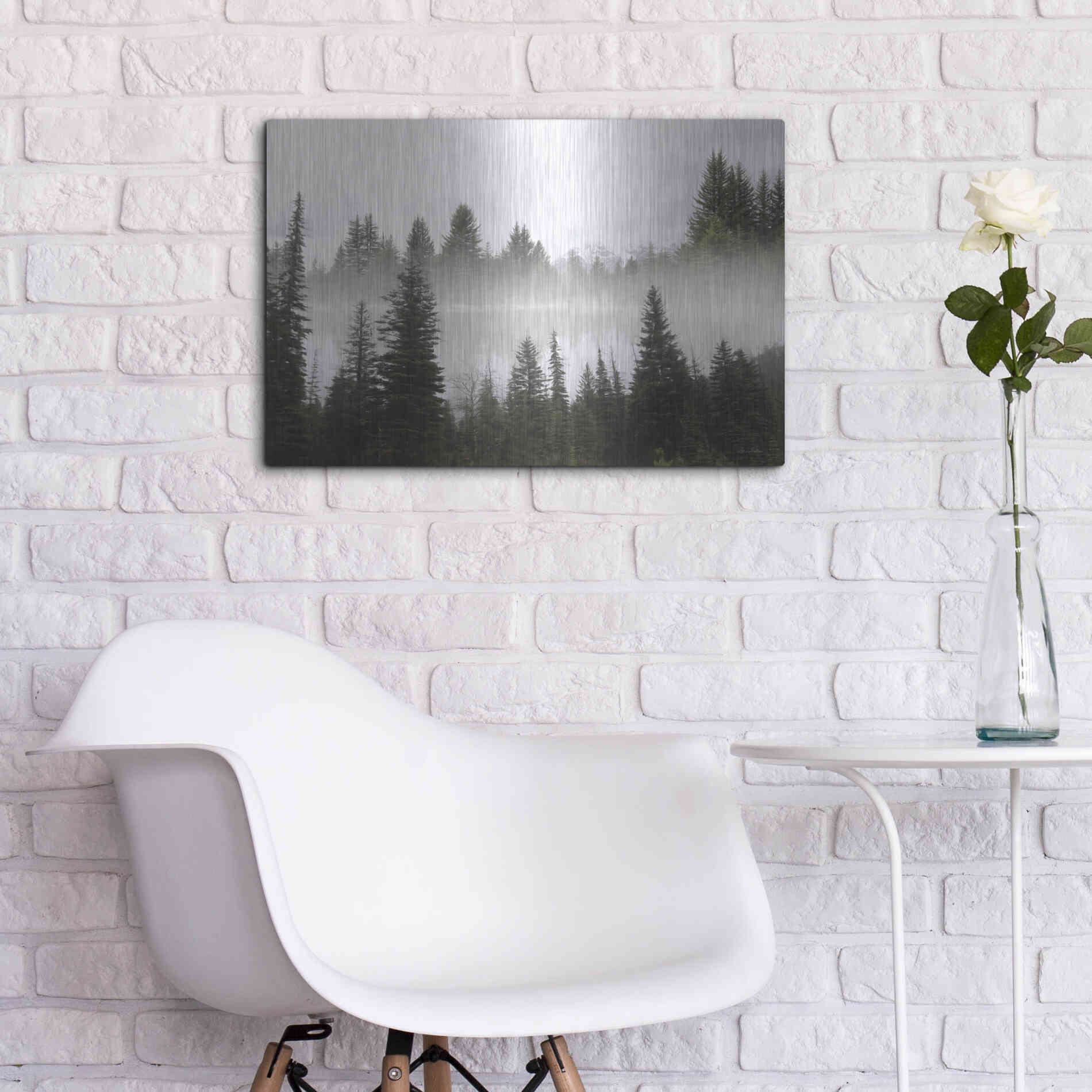 Luxe Metal Art 'Wyoming Landscape' by Lori Deiter, Metal Wall Art,24x16