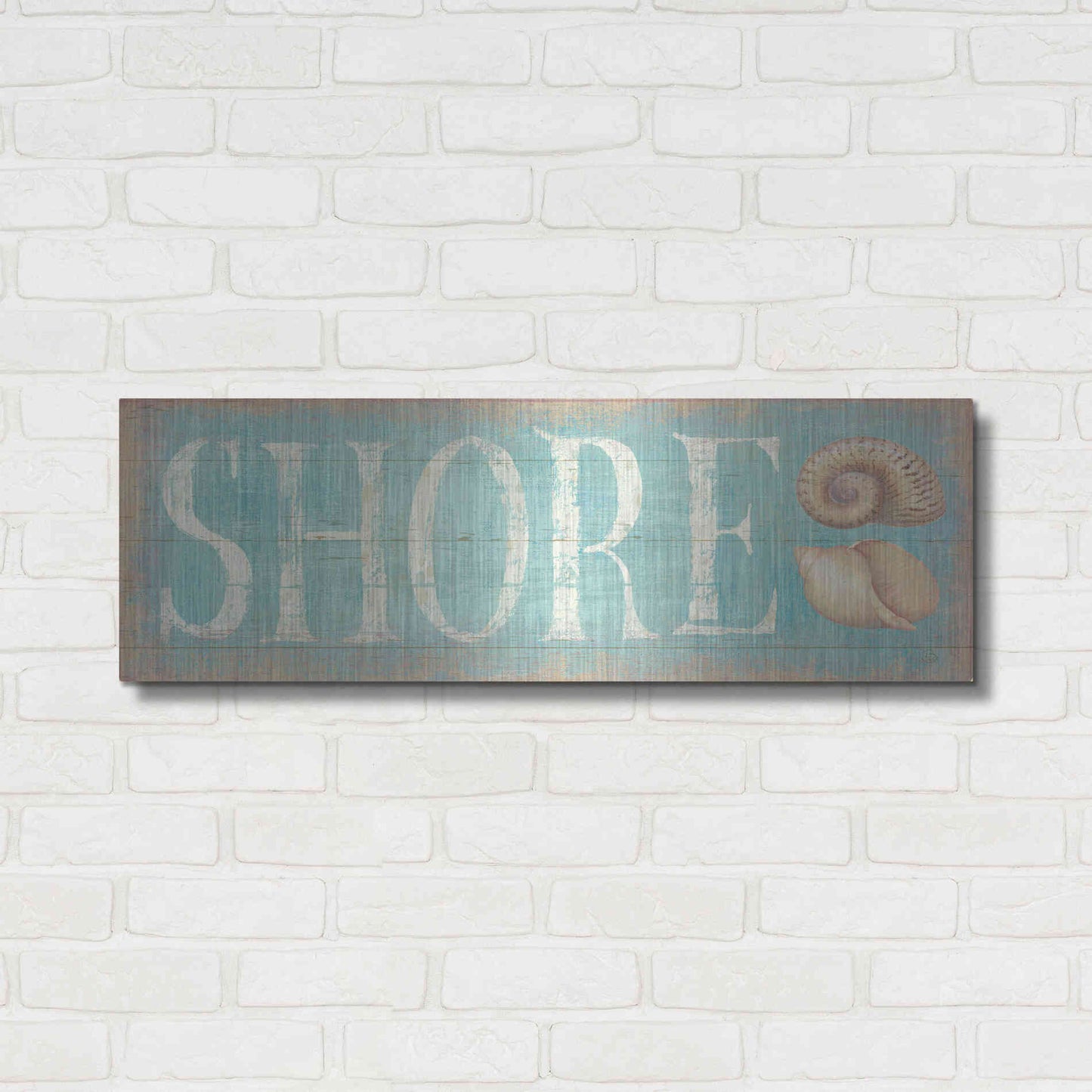 Luxe Metal Art 'Pastel Shore' by Daphne Brissonet, Metal Wall Art,36x12