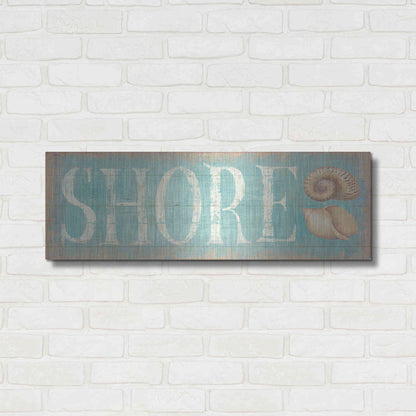 Luxe Metal Art 'Pastel Shore' by Daphne Brissonet, Metal Wall Art,36x12