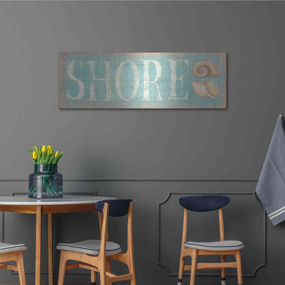 Luxe Metal Art 'Pastel Shore' by Daphne Brissonet, Metal Wall Art,48x16