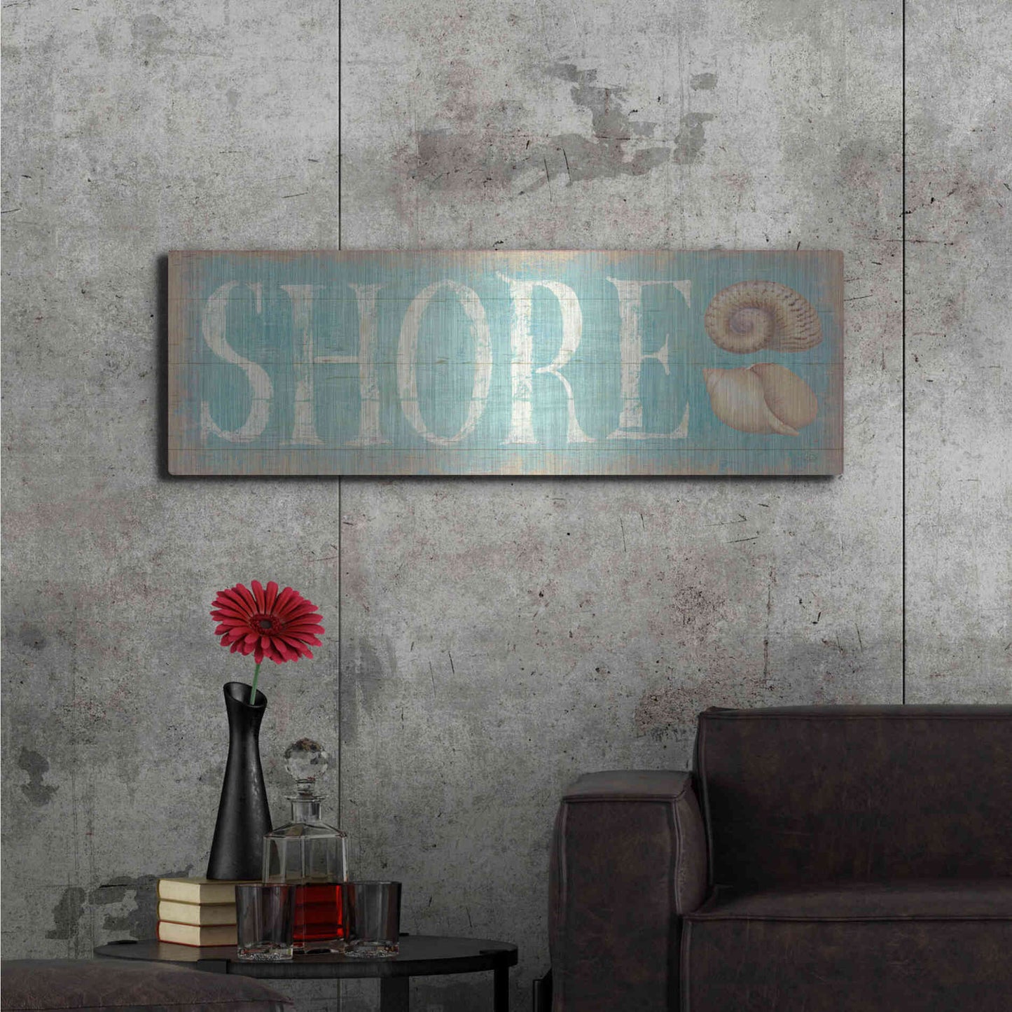 Luxe Metal Art 'Pastel Shore' by Daphne Brissonet, Metal Wall Art,48x16