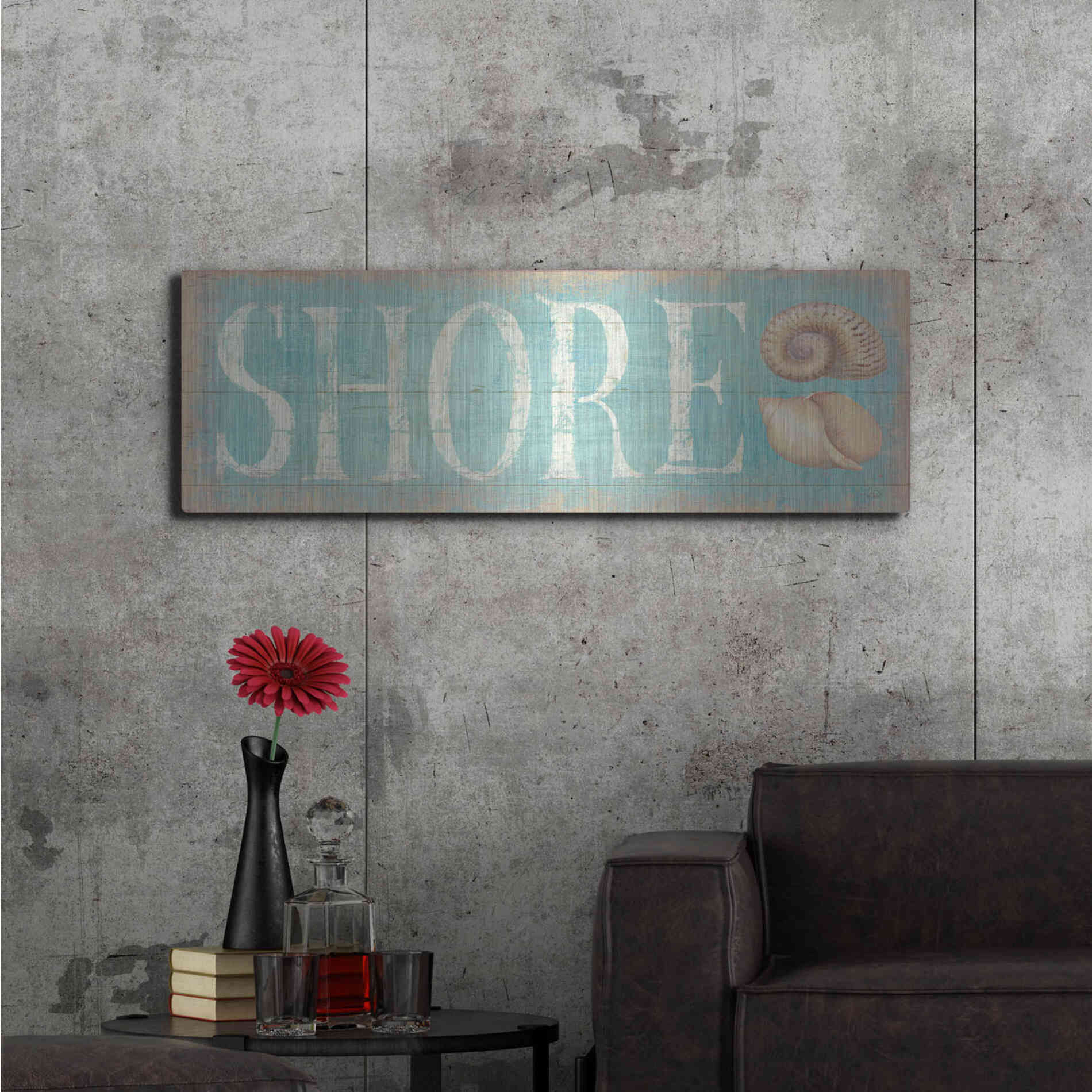 Luxe Metal Art 'Pastel Shore' by Daphne Brissonet, Metal Wall Art,48x16