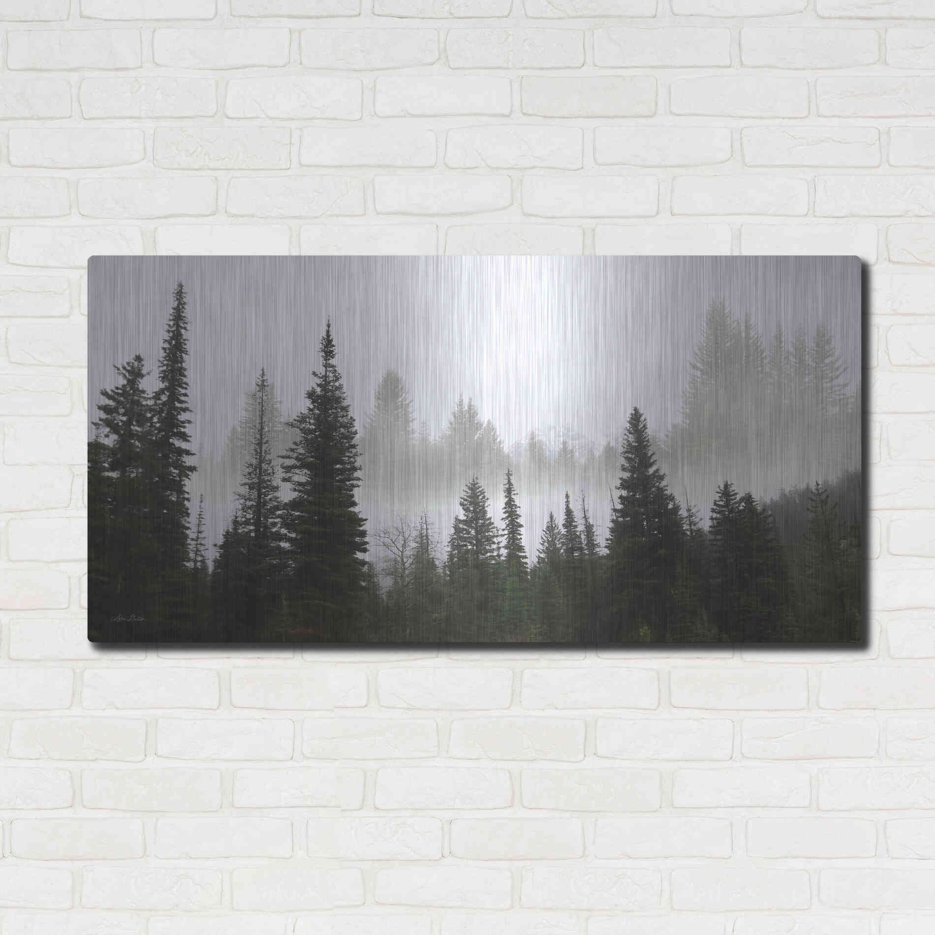 Luxe Metal Art 'Schwabachers Landing Trees' by Lori Deiter, Metal Wall Art,48x24
