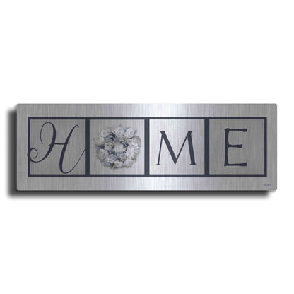 Luxe Metal Art 'Navy Blue Home' by Lori Deiter, Metal Wall Art