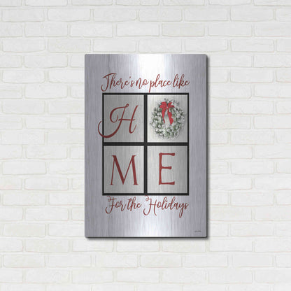 Luxe Metal Art 'There's No Place Like Home for the Holidays' by Lori Deiter, Metal Wall Art,24x36