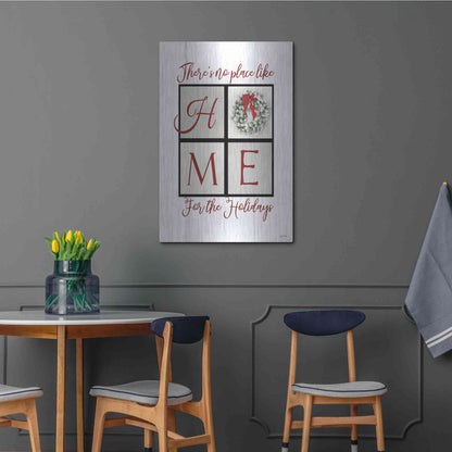 Luxe Metal Art 'There's No Place Like Home for the Holidays' by Lori Deiter, Metal Wall Art,24x36