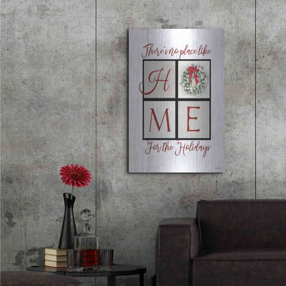 Luxe Metal Art 'There's No Place Like Home for the Holidays' by Lori Deiter, Metal Wall Art,24x36
