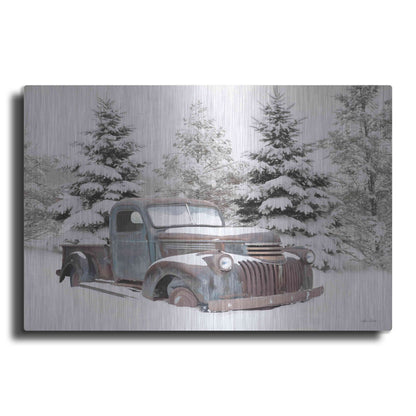 Luxe Metal Art 'Chevy at the Tree Farm' by Lori Deiter, Metal Wall Art