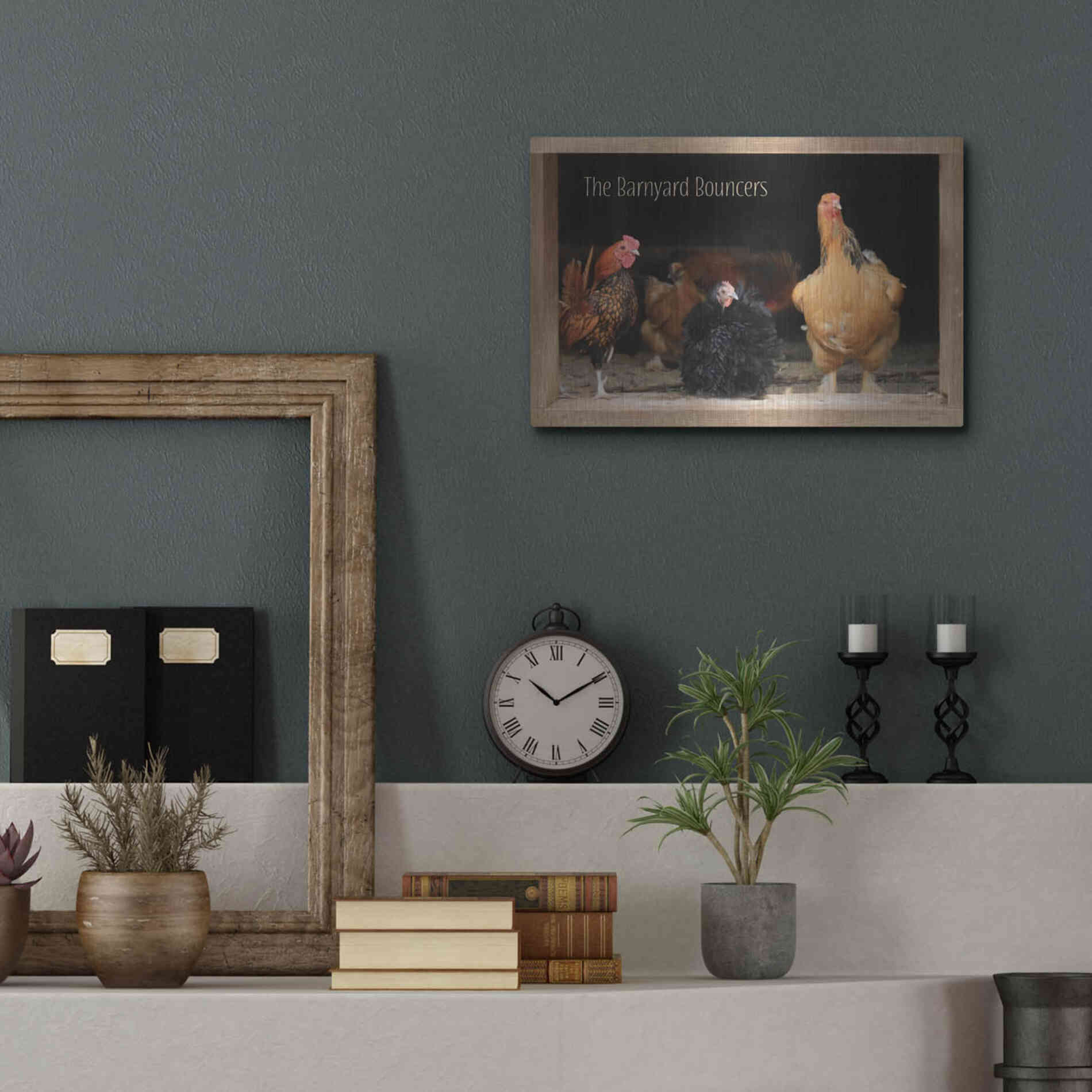 Luxe Metal Art 'Barnyard Bouncers' by Lori Deiter, Metal Wall Art,16x12