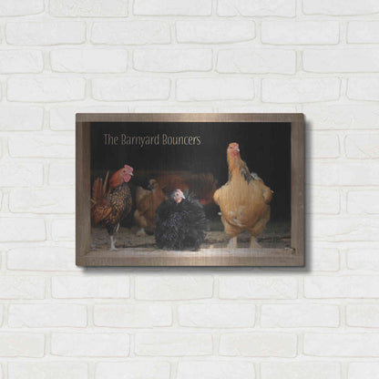 Luxe Metal Art 'Barnyard Bouncers' by Lori Deiter, Metal Wall Art,24x16