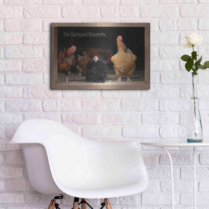 Luxe Metal Art 'Barnyard Bouncers' by Lori Deiter, Metal Wall Art,24x16