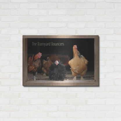 Luxe Metal Art 'Barnyard Bouncers' by Lori Deiter, Metal Wall Art,36x24
