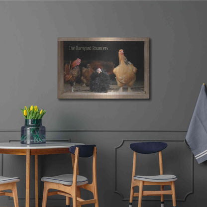 Luxe Metal Art 'Barnyard Bouncers' by Lori Deiter, Metal Wall Art,36x24