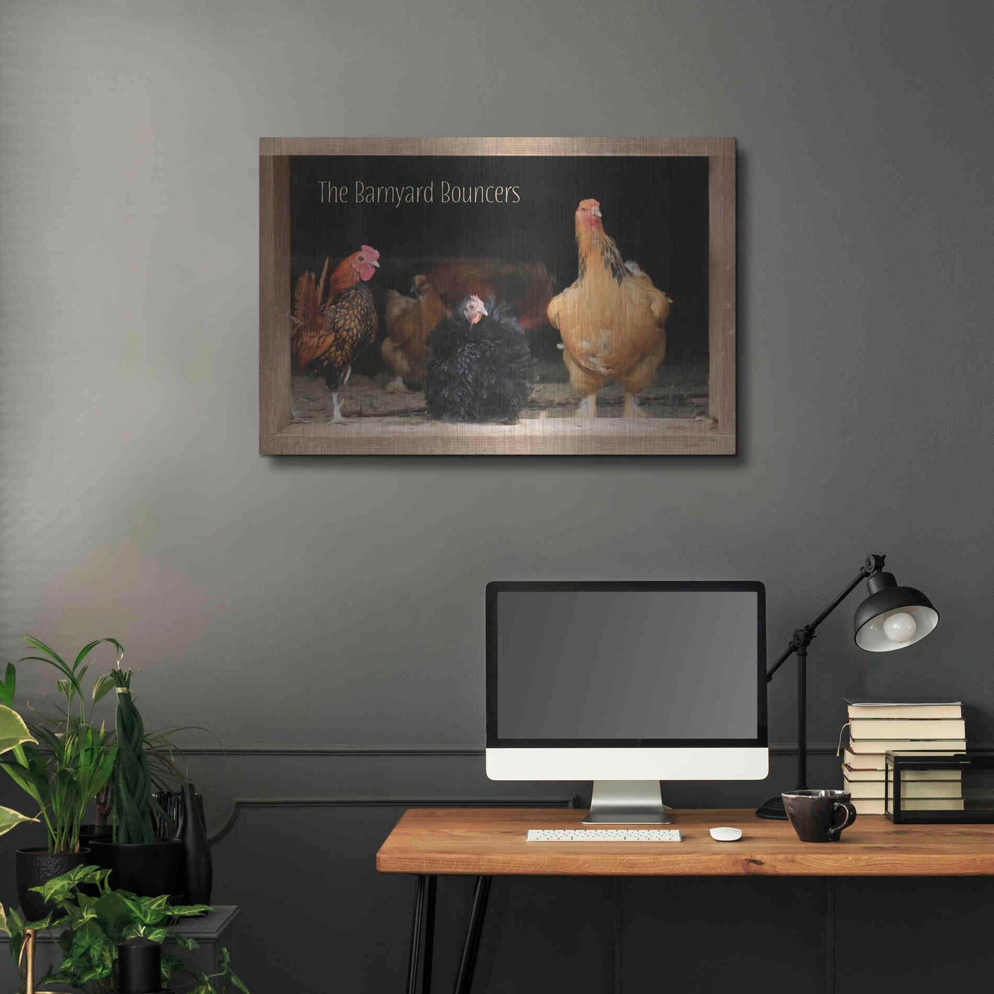 Luxe Metal Art 'Barnyard Bouncers' by Lori Deiter, Metal Wall Art,36x24