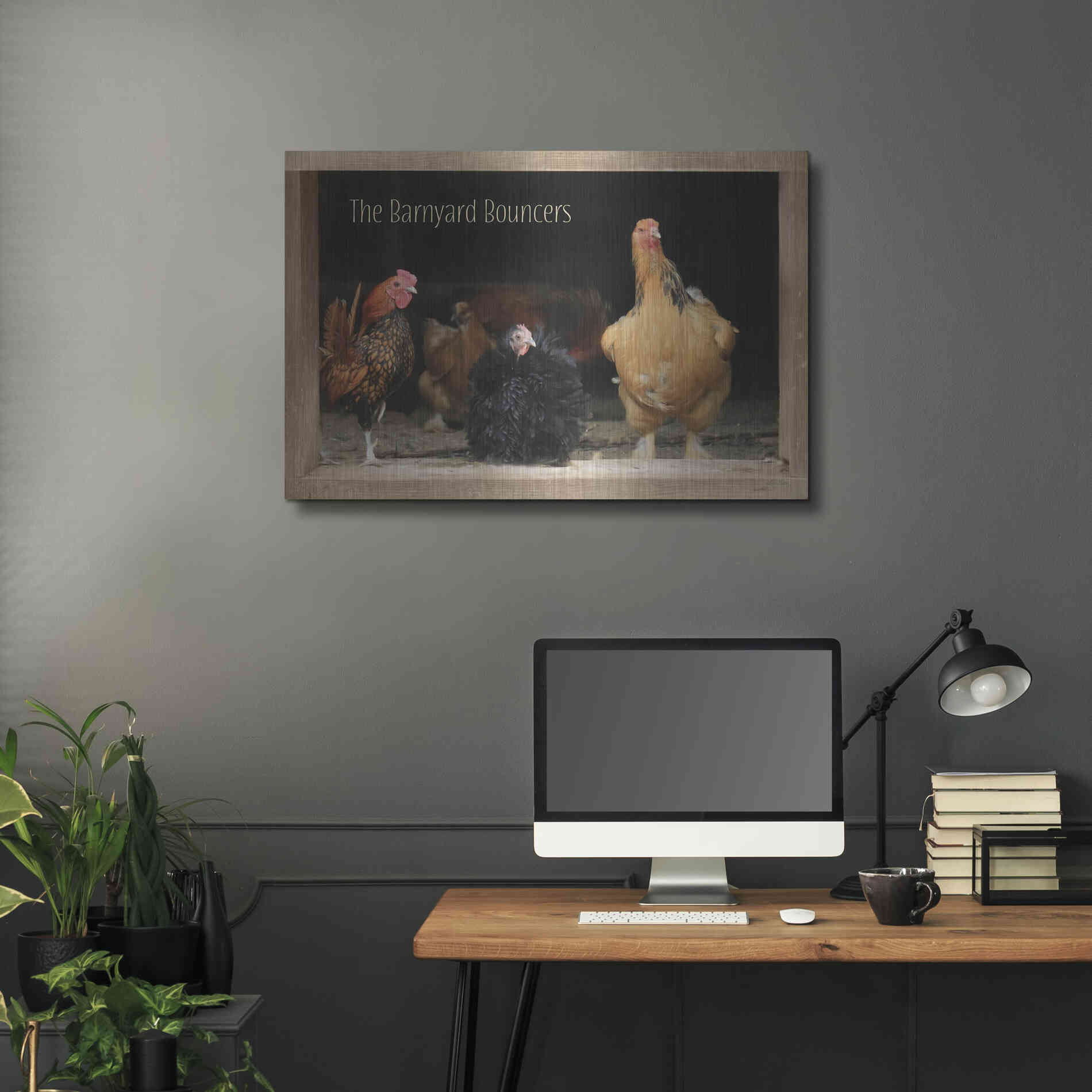 Luxe Metal Art 'Barnyard Bouncers' by Lori Deiter, Metal Wall Art,36x24