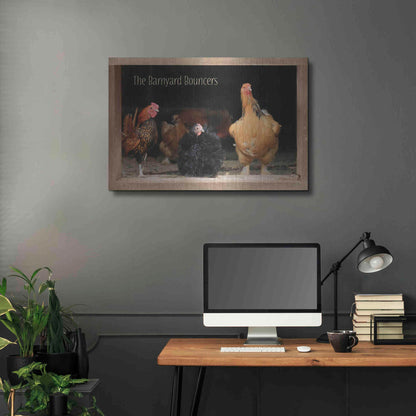 Luxe Metal Art 'Barnyard Bouncers' by Lori Deiter, Metal Wall Art,36x24