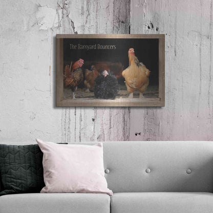 Luxe Metal Art 'Barnyard Bouncers' by Lori Deiter, Metal Wall Art,36x24